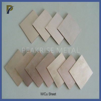 Bright Surface Alloy Copper Tungsten Sheet 75WCu 80WCu 90WCu 70WCu