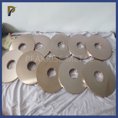 75% W Tungsten Tembaga Disc EDM Alat PCD Bahan Pelat Tembaga Tungsten Tembaga Tungsten Bar